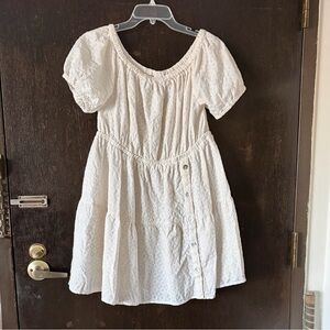 Shyanne cotton eyelit babydoll puff sleeve western mini dress